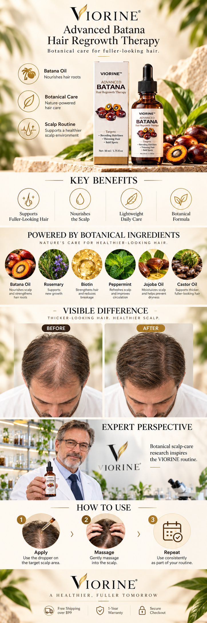 VIORINE Advanced Batana Hair Regrowth Therapy product details